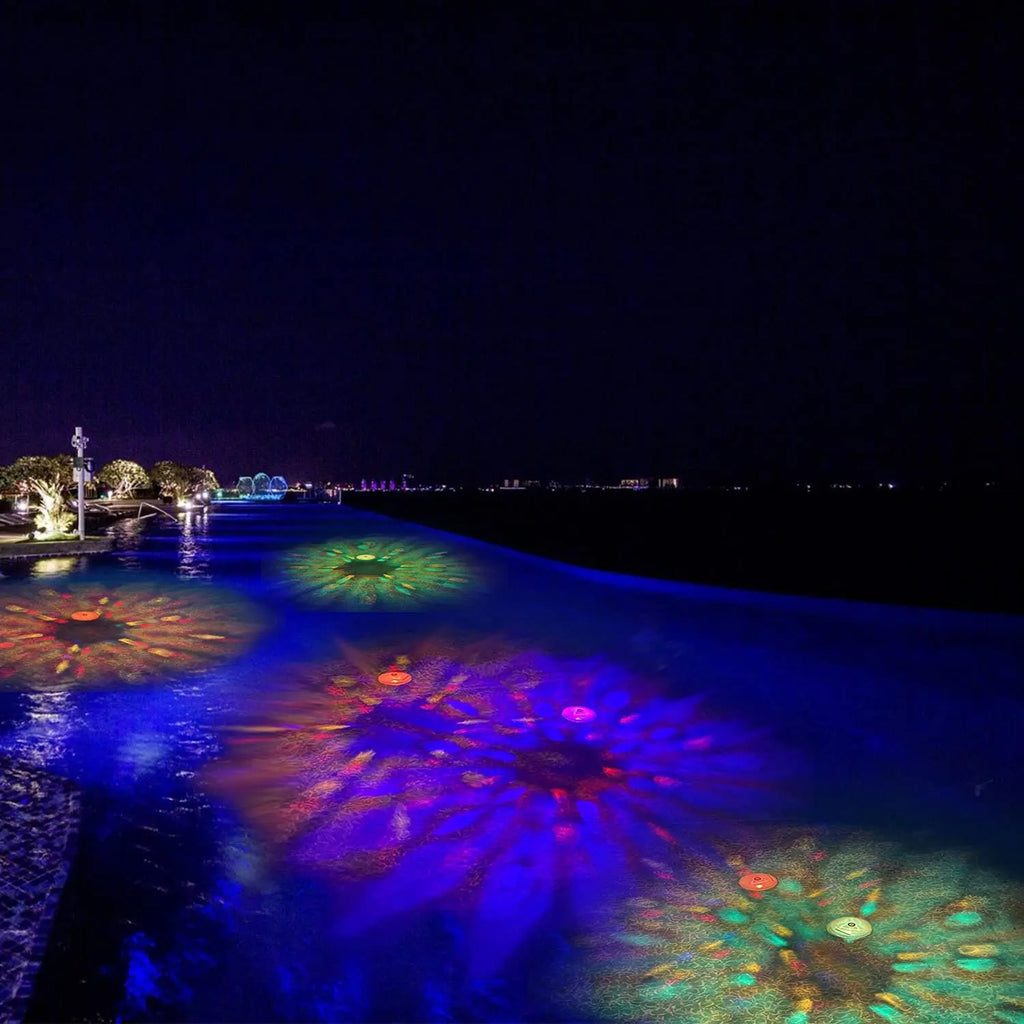 AQUAGLOW RGB Floating Disco Lamp – Waterproof Underwater LED Light | IP68 Pool & Spa Lighting