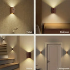 NordVale Sensor Wall Light – Wooden LED Motion Sensor Lamp | Modern Up & Down Ambient Lighting