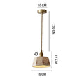 Japanese Ceramic Pendant Light with Brass Finish – Retro Minimalist Hanging Lamp | Warm Ambient Interior Lighting