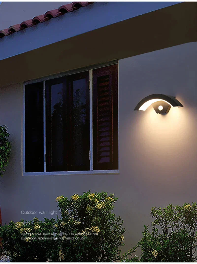Auralux Motion Wall Light – IP65 Outdoor LED Wall Lamp | Smart Sensor Lighting for Modern Exteriors