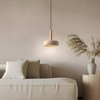 OSHIRA Travertine Pendant Light – Wabi-Sabi Natural Stone Hanging Lamp | Minimalist Japandi Ceiling Lighting