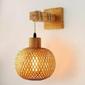 BambooAura Wall Light – Handwoven Bamboo Wall Lamp | Japandi Natural Accent Lighting