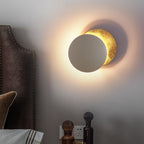 Eclipse Aura Wall Light – Rotating Gold LED Sconce | Luxury Modern Ambient Lighting