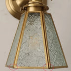 Nordic Tiffany Glass Wall Light – Copper LED Wall Lamp with Pull Cord Switch | Elegant Ambient Lighting | Timeless Interior Accent
