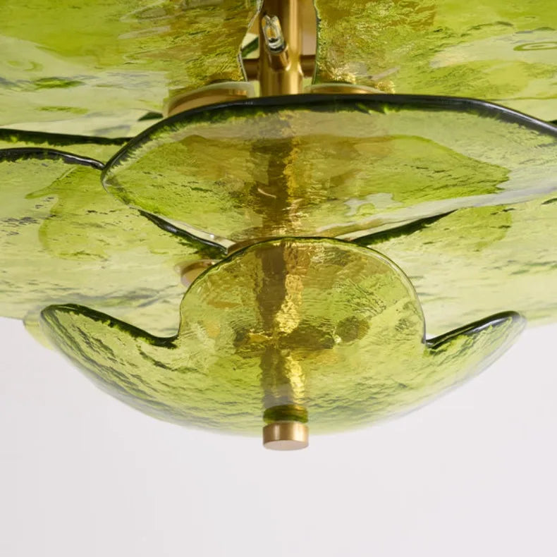 Murano Bloom Chandelier – Art Glass Pendant Light | Luxury Lotus-Inspired Lighting | Statement Interior Design