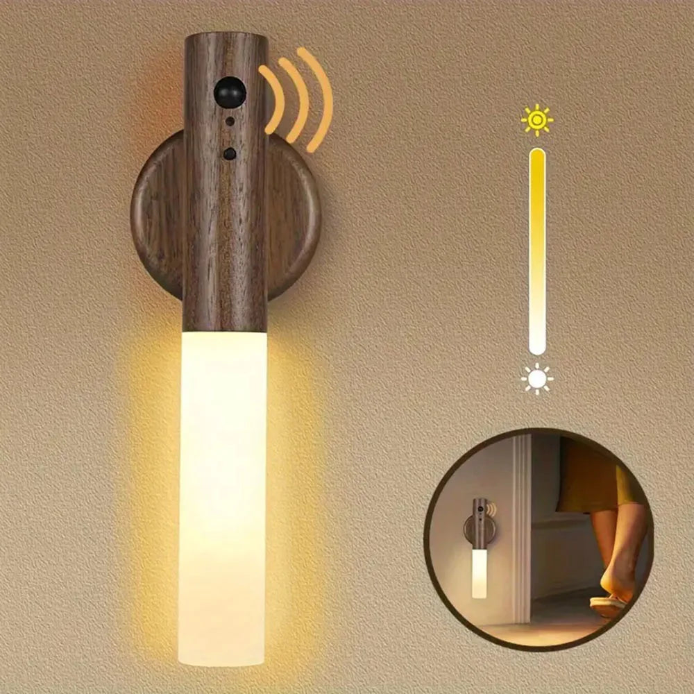 LumiSense Motion Wall Light – Wireless Rechargeable LED Sconce | Smart Sensor Lighting