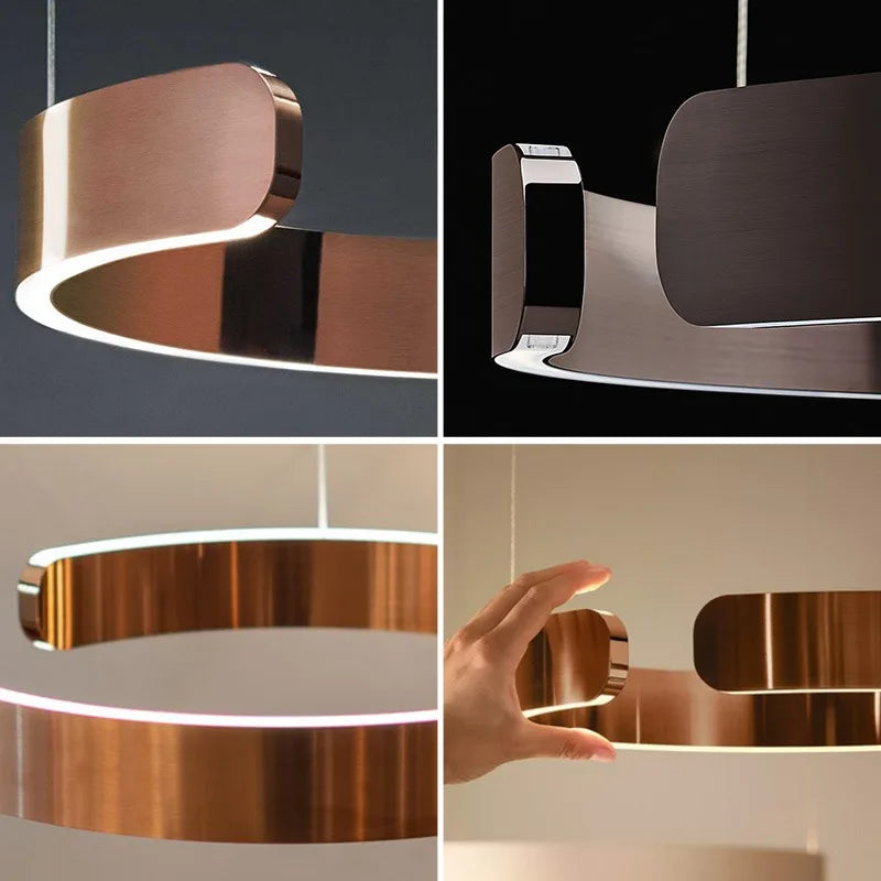 Elvara Linear Pendant Light – Minimalist LED Dining Table Lamp | Modern Adjustable Hanging Light for Kitchen Islands & Contemporary Interiors