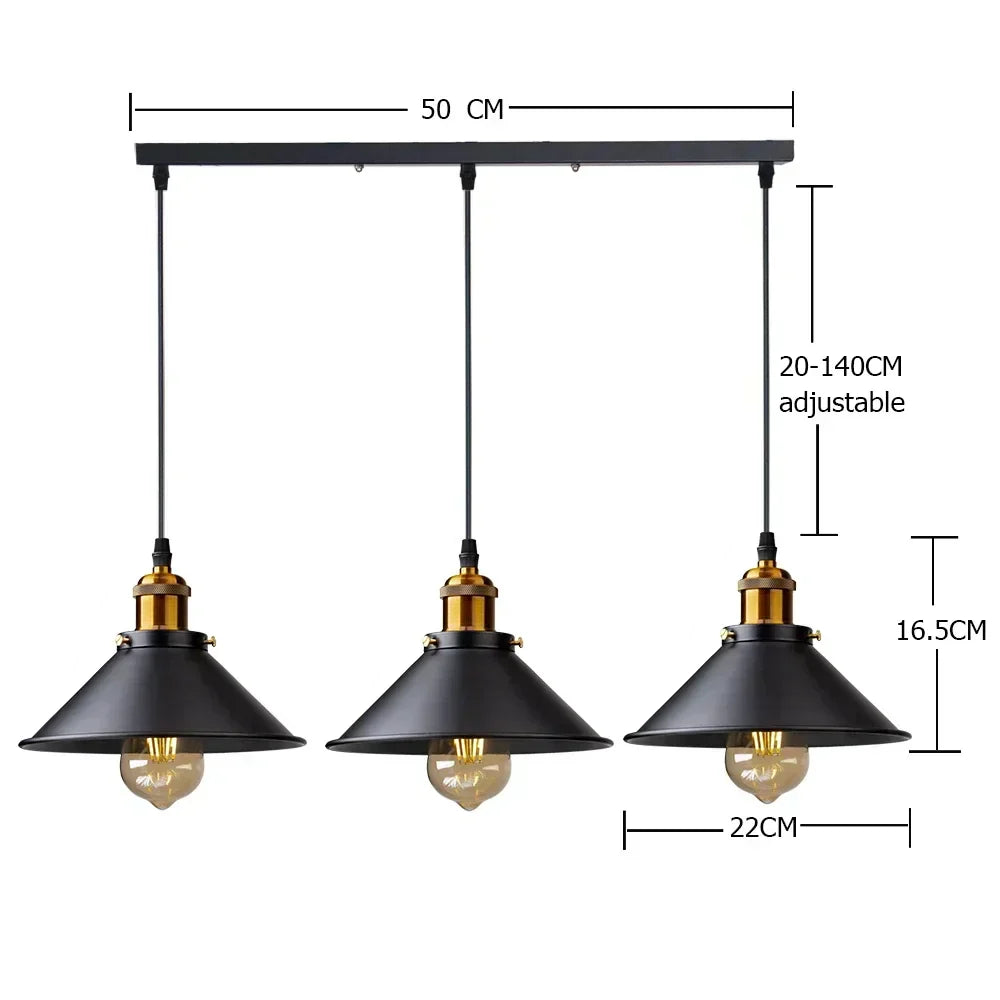 Ferrova Vintage Pendant Light – Industrial LED Hanging Lamp | Retro Loft Lighting for Modern Interiors