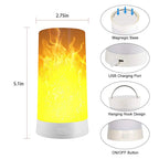 EmberAura Rechargeable Flame Lamp – USB LED Ambient Light with 4 Lighting Modes | Realistic Flame Effect Lamp