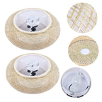 Zenvara Bamboo Ceiling Light – Handwoven Flush Mount Lamp | Natural Japandi Lighting for Modern Interiors
