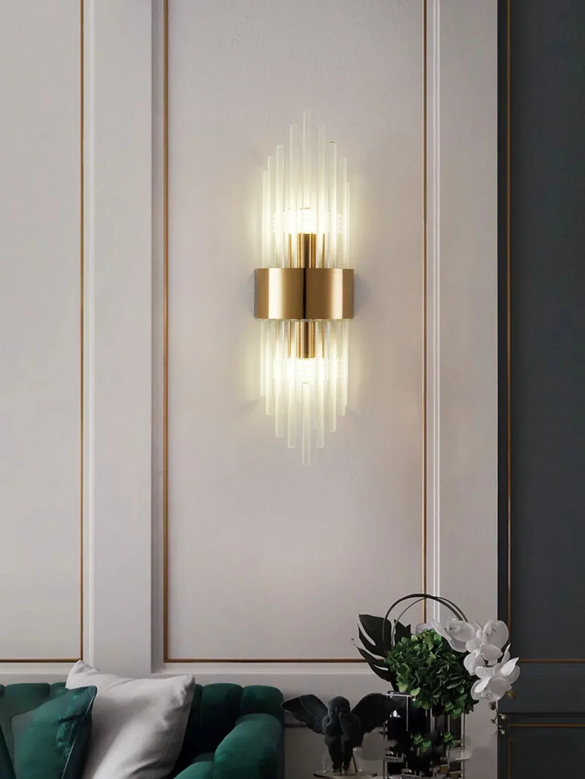 Crystal Noir Wall Light – Luxury Crystal LED Wall Lamp | Modern Stainless Steel Lighting | Elegant Interior Statement