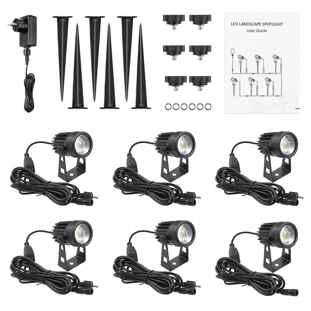 Vortexa Landscape Spotlight – Waterproof LED Garden Light | Outdoor Pathway & Accent Lighting with Plug System