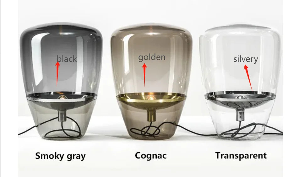 AuroraGlow – Nordic Designer Glass Table Lamp