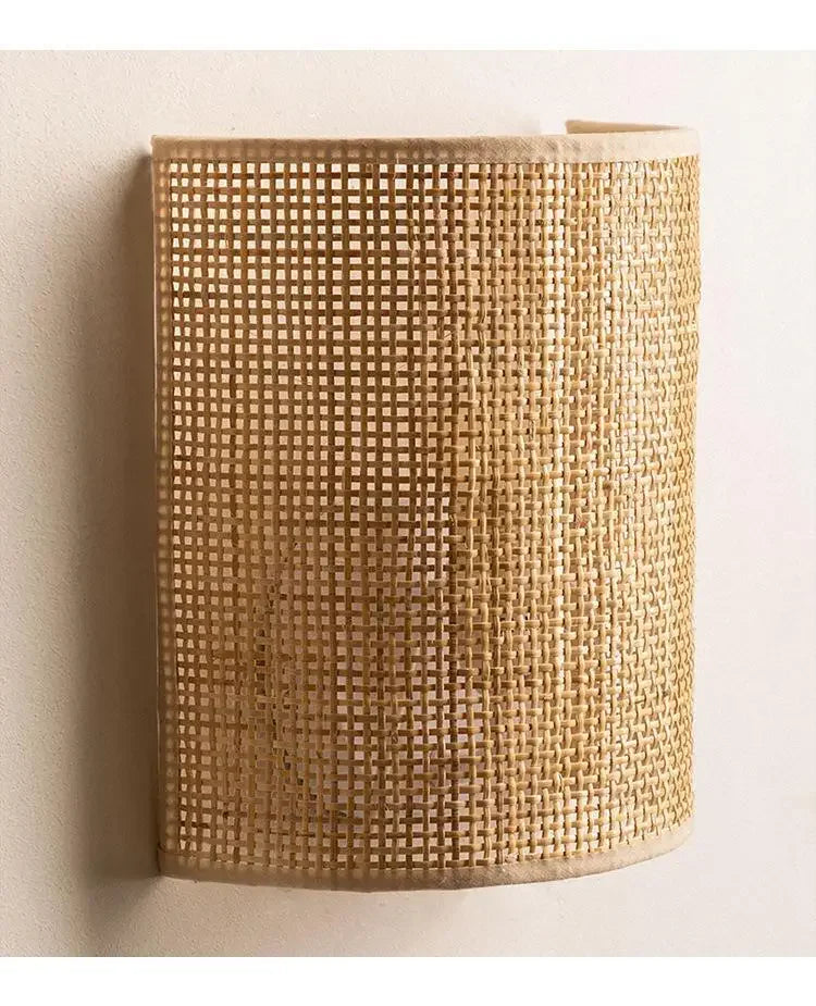Willow Weave Wall Light – Handcrafted Rattan Wall Lamp | Natural Boho Ambient Lighting