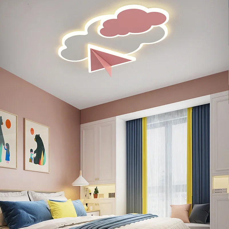 Astrova Cloud Ceiling Light – LED Astronaut Ceiling Lamp | Dimmable Kids Room Lighting with Remote Control