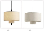 Modern Wabi-Sabi Fabric Pendant Light – Nordic LED Hanging Ceiling Lamp | Soft Ambient Lighting | Premium Designer Fixture