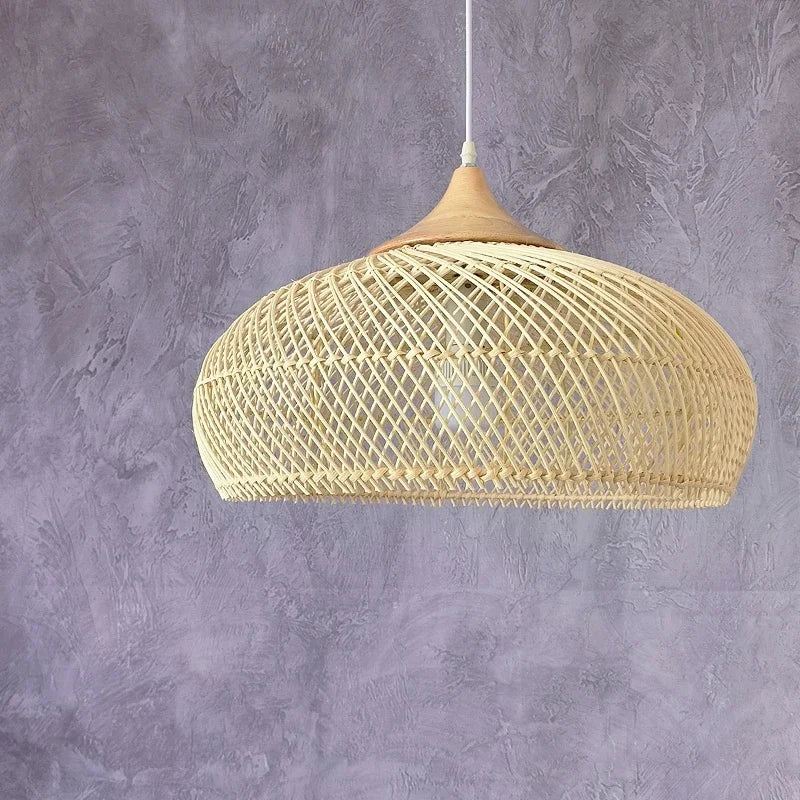 BaliWeave Pendant Light – Handwoven Rattan Ceiling Lamp | Southeast Asian Natural Lighting
