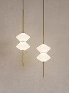 Modern White Glass Pendant Light – Adjustable LED Hanging Ceiling Fixture | Contemporary Globe Chandelier | Elegant Home Lighting
