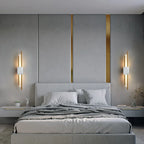 Marble LED Wall Light with Gold & Black Finish – Modern Luxury Wall Sconce | Elegant Ambient Interior Lighting