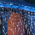 LumaSnow 4M LED Snowflake Curtain Lights – Christmas Icicle String Lights for Windows, Parties & Holiday Decorations