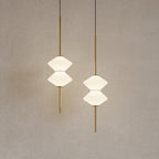 Modern White Glass Pendant Light – Adjustable LED Hanging Ceiling Fixture | Contemporary Globe Chandelier | Elegant Home Lighting