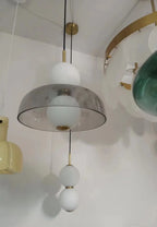 Nordic Globe Pendant Light – Double Glass LED Ceiling Lamp | Scandinavian Designer Lighting | Elegant Dining Room Feature