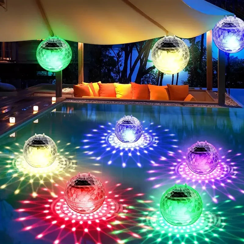 SOLAFLARE Floating Solar Pool Lights – Waterproof RGB Solar Lighting | IP65 Outdoor Water Illumination