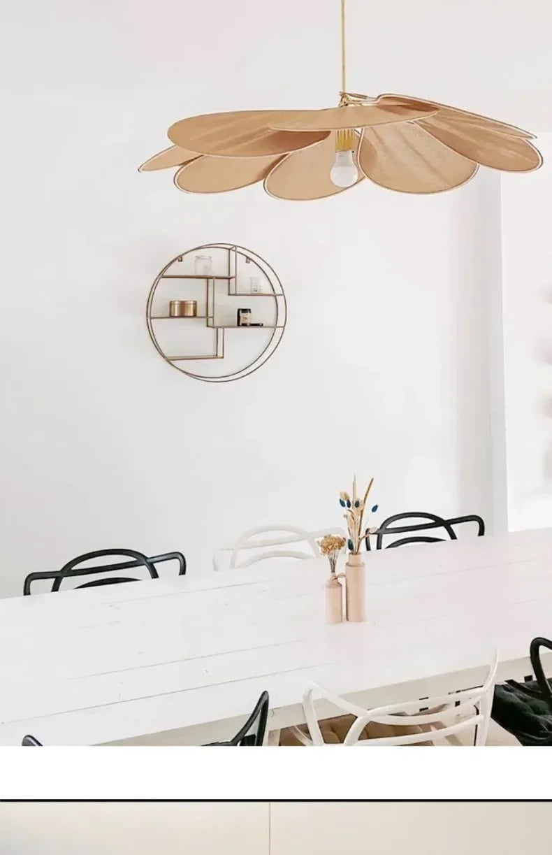 Floral Fabric Pendant Light – Designer E26 Ceiling Lamp | Artistic Ambient Lighting | Contemporary Statement Feature