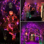 GLOWSPELL LED String Lights – Purple & Orange Halloween Fairy Lights | USB Powered with Remote Control