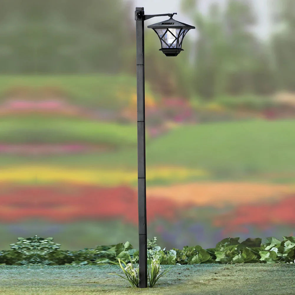Aurelis Solar Post Light – 2-in-1 Vintage Garden Lamp | Solar Powered Outdoor Lighting for Entrances & Pathways