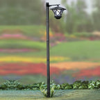 Aurelis Solar Post Light – 2-in-1 Vintage Garden Lamp | Solar Powered Outdoor Lighting for Entrances & Pathways