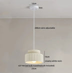 Veloura Resin Pendant Light – Nordic LED Ceiling Lamp | Minimalist Japandi Lighting for Modern Interiors