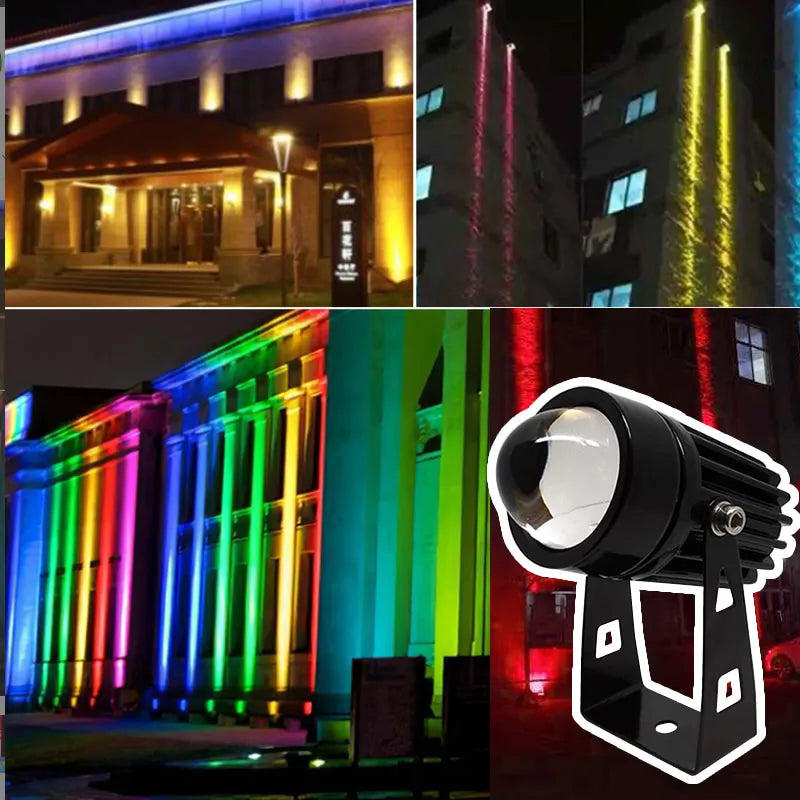 LUMIBEAM SoloSpot RGB LED Outdoor Wall Spotlight – IP66 Waterproof | 12W Exterior Accent Lighting
