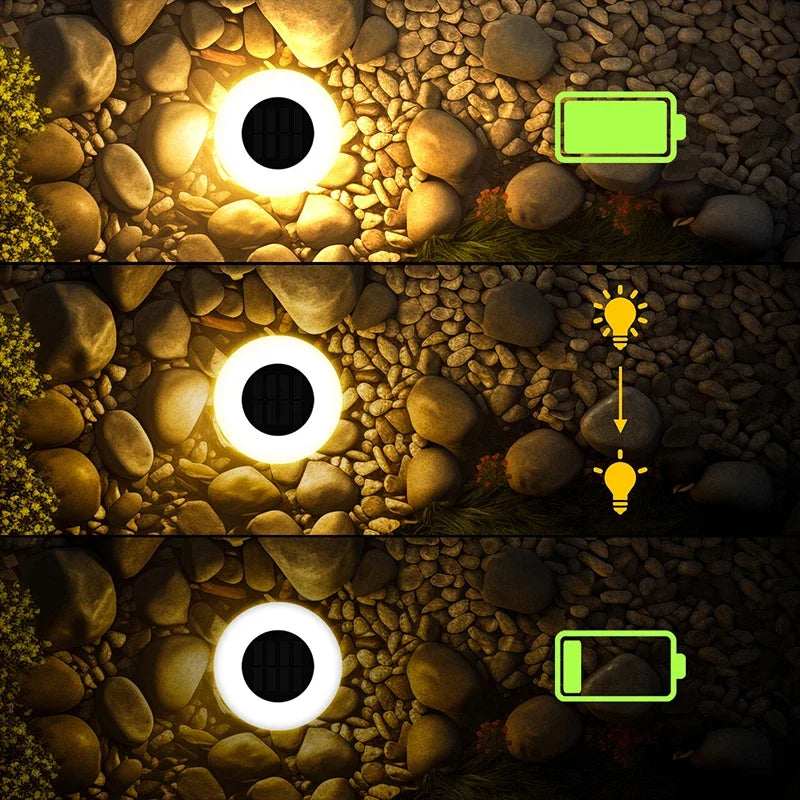 SOLAR360 LED Ground Lights – Solar Outdoor Landscape Lighting | IP65 Waterproof 360° Illumination