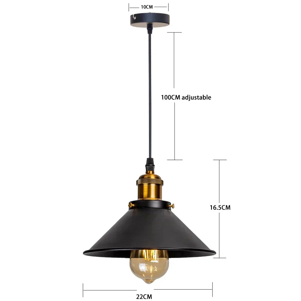 Ferrova Vintage Pendant Light – Industrial LED Hanging Lamp | Retro Loft Lighting for Modern Interiors