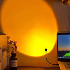SunGlow USB Sunset LED Projector – Rainbow Night Light for Bedrooms & Ambient Lighting