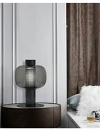 BonboriGlow Nordic Glass Lamp – Minimalist Amber & Smoke Grey Designer Lamp