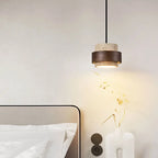 Natural Stone Pendant Light with LED – Modern Minimalist Hanging Lamp | Warm Ambient Interior Lighting