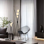 LunaGlow 3D Moon Floor Lamp – Modern LED Tripod Lamp with Satin Glass Globes