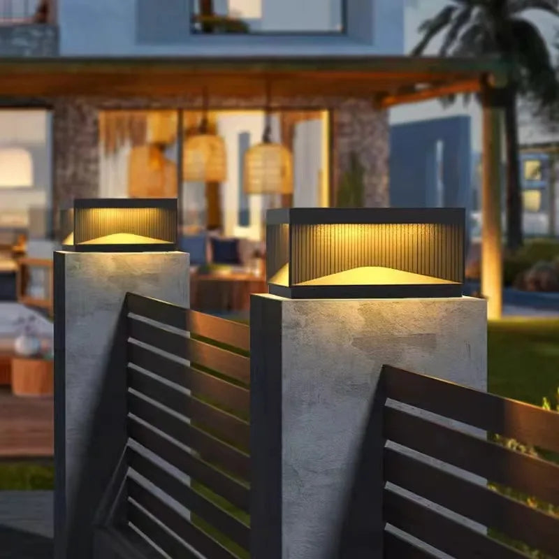 Auralis Pillar Light – Modern LED Outdoor Post Lamp | Waterproof Fence & Entrance Lighting for Exterior Spaces