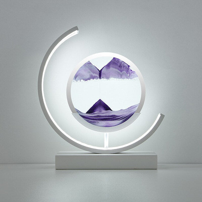 SandLight – 3D Quicksand Table Lamp | Rotating LED Ambient Light with Moving Sand Art