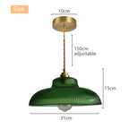 Verdelume Pendant Light – Vintage Green Glass Hanging Lamp | Retro Ambient Lighting for Timeless Interiors