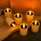 EverGlow Solar Tea Lights Set of 6 – Waterproof Flameless Outdoor Candles | Warm White Decorative Garden Lighting