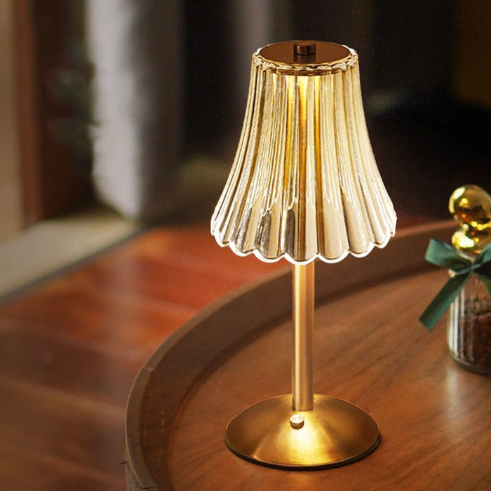 Aurielle Crystal Table Lamp – Rechargeable LED Lamp with Crystal Finish | Dimmable Cordless Ambient Lighting