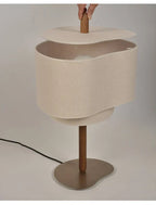 Hoshina Floor Lamp – Wabi-Sabi Fabric Standing Light | Japanese Minimalist LED Lamp for Calm Interiors
