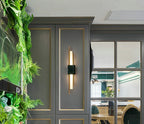 Marble LED Wall Light with Gold & Black Finish – Modern Luxury Wall Sconce | Elegant Ambient Interior Lighting