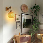 BambooAura Wall Light – Handwoven Bamboo Wall Lamp | Japandi Natural Accent Lighting