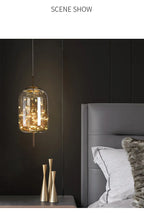 Modern Glass LED Pendant Light – Dimmable Hanging Ceiling Fixture | Luxury Designer Chandelier | Contemporary Home Lighting