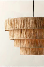 Wabi Sabi Rattan Pendant Light – Handwoven Japanese Ceiling Lamp | Natural Ambient Lighting | Artisan Interior Feature