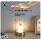 EmberGlow Rechargeable Flame Lamp – USB-C Touch Sensor Night Light | Dimmable LED Ambient Lighting